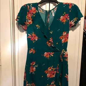 Xhileration green floral dress.